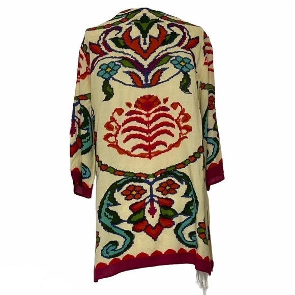 Life Style Long Sleeve V-neck tunic side slits M - Picture 3 of 9